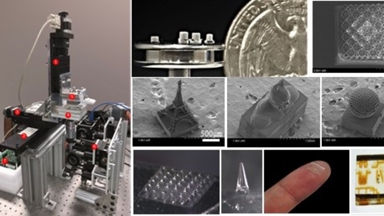 Graphic depiction of multi-scale, multi-material additive manufacturing